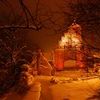 Zimowy Reszel nocą