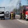 Pożar samochodu przy Kopcu w Mławie
