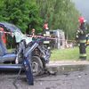 Wypadek na krajówce w Sampławie
