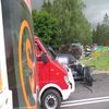 Wypadek na krajówce w Sampławie
