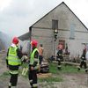 Pożar stolarni w Mortęgach