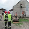 Pożar stolarni w Mortęgach