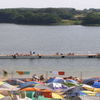 Miasteczko festiwalowe nad jeziorem w Ostródzie