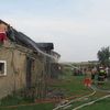 Pożar obory w Łążynie