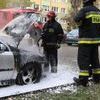 Pożar samochodu na ul. Wyszyńskiego