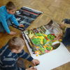 Dzieci wzięły udział w zajęciach plastycznych w mławskim domu kultury