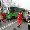 Zderzenie autobusu z samochodem w Garbnie