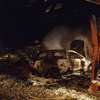 Frombork, pożar samochodów