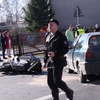 Wypadek na Warszawskiej. Motocyklista trafił do szpitala 