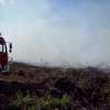 Pożar łąki w Widgirach (gm. Banie Mazurskie)