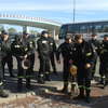 Mławscy strażacy na proteście w Warszawie