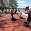 Trening przy plaży miejskiej. Olsztynianie są aktywni 