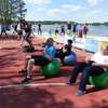 Trening przy plaży miejskiej. Olsztynianie są aktywni 