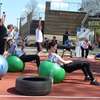 Trening przy plaży miejskiej. Olsztynianie są aktywni 