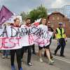 Demonstracja w obronie ul. Dąbrowszczaków w Olsztynie 