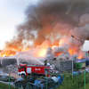 Pożar w sortowni śmieci w Olsztynie