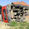 Wypadek ciężarówki w Elblągu
