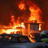  Pożar hali w skupie złomu na ul. Jagiellońskiej w Olsztynie