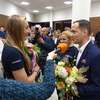 Powitanie Agaty Barwińskiej po zdobyciu mistrzostwa Europy, Port Iława 25.11.2022
